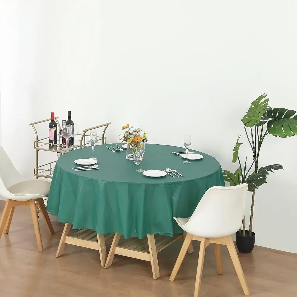 Evershine (6-Pack Heavy Duty Plastic Table Covers  - Round 84